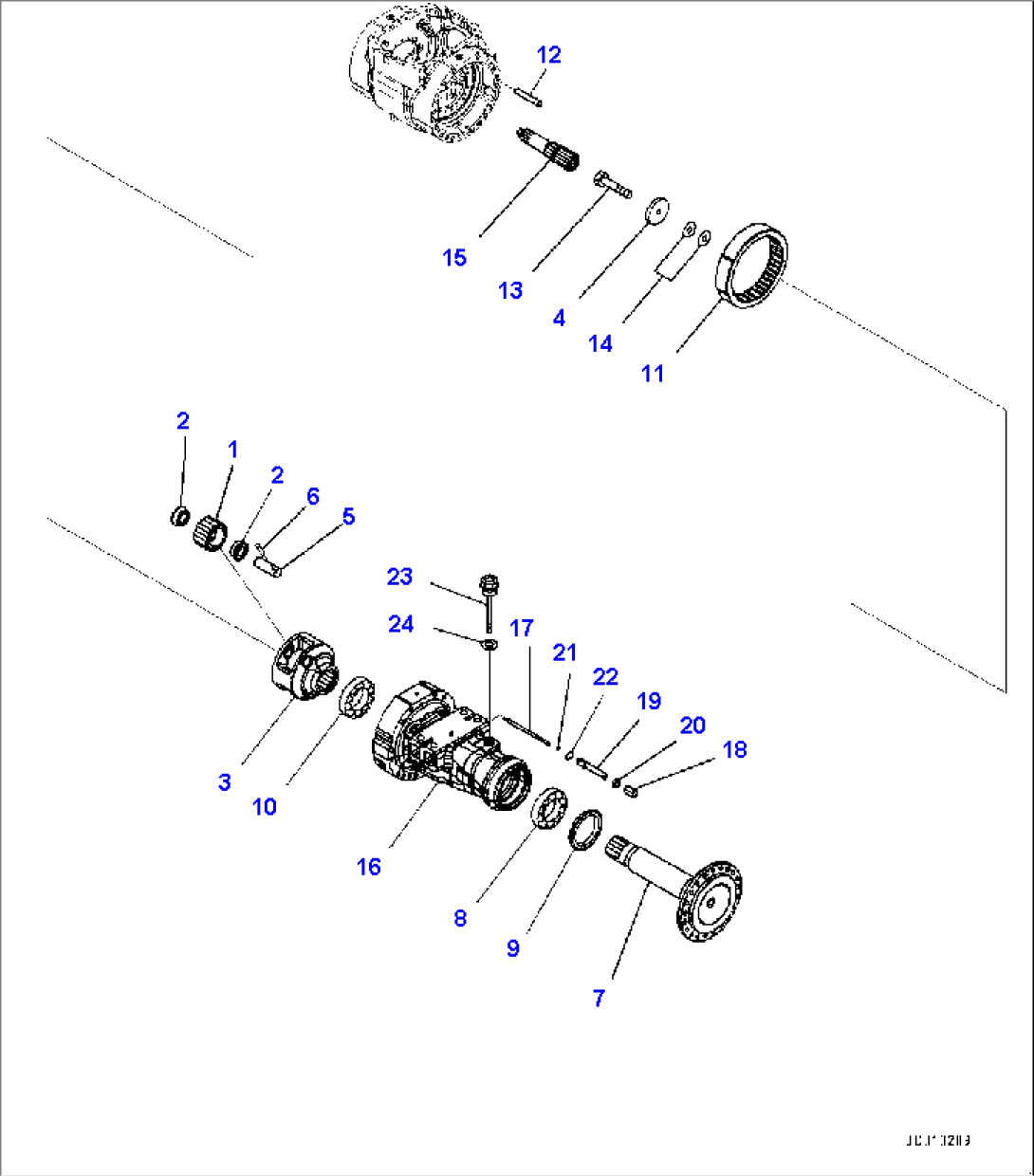 Front Axle, Final Drive L.H. (#65501-)