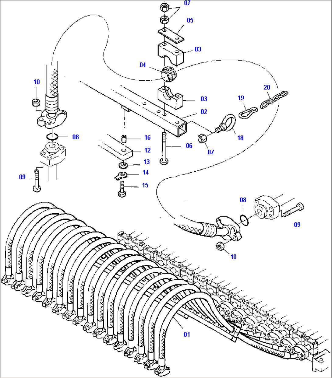 Hoses Assy., Distribution Block - Boom