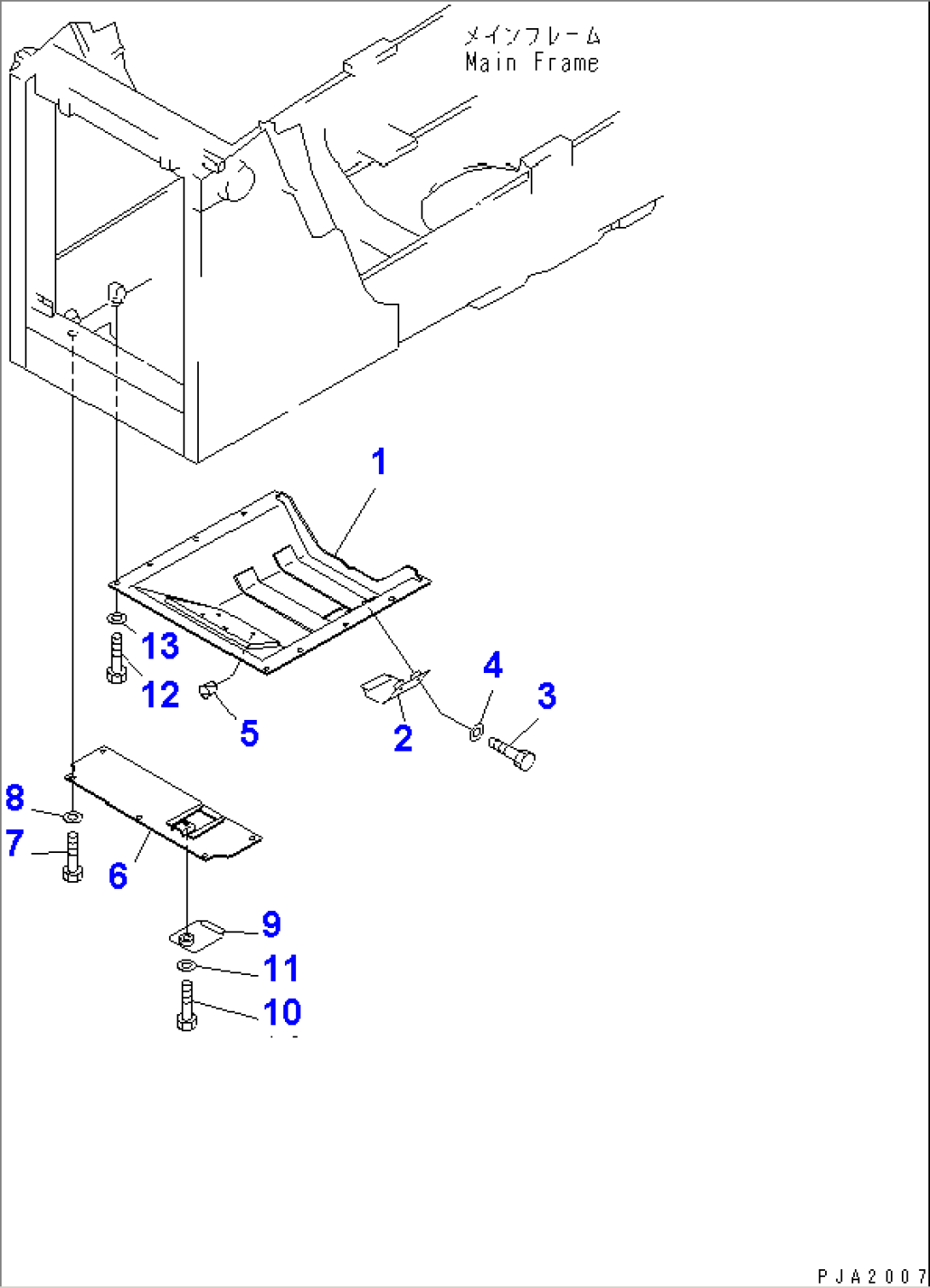UNDER GUARD (D65E¤ EX) (REINFORCED TYPE FOR D60P¤ D65P¤ PX)