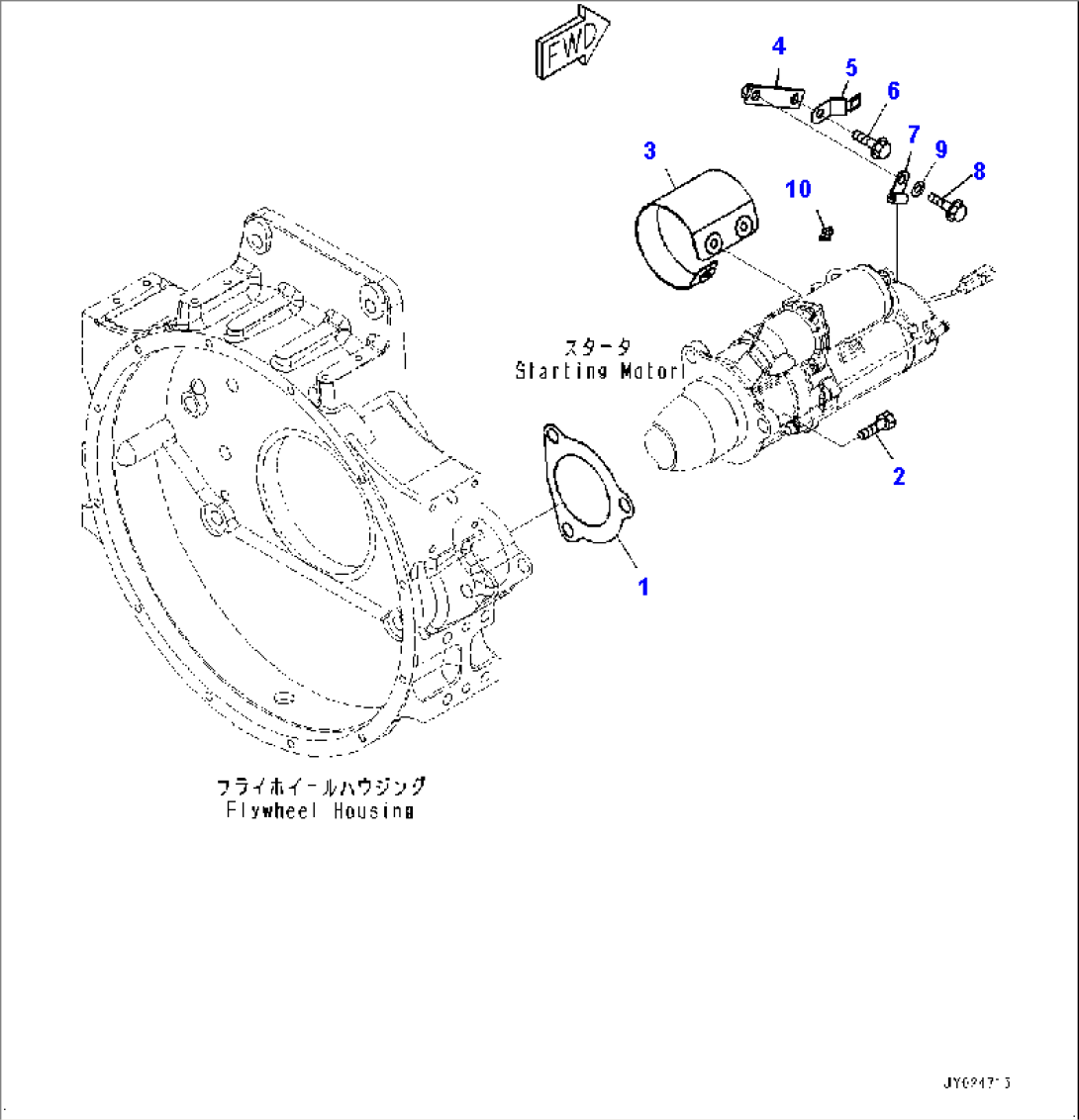 Starting Motor, Mounting (#567239-)