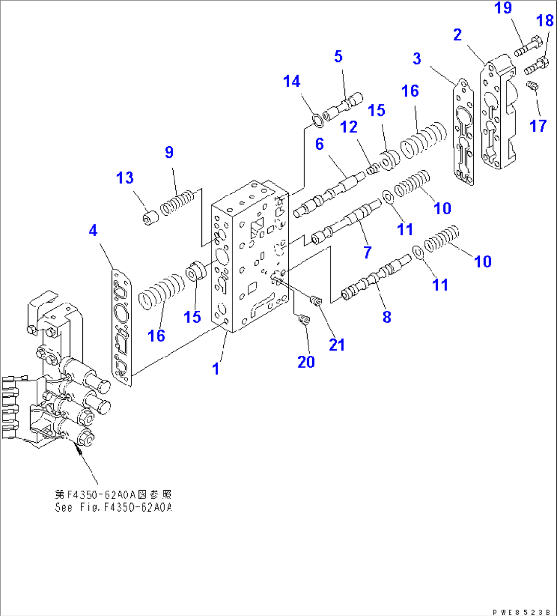 TRANSMISSION CONTROL VALVE (3/4) (LOWER VALVE)(#(67749)-)