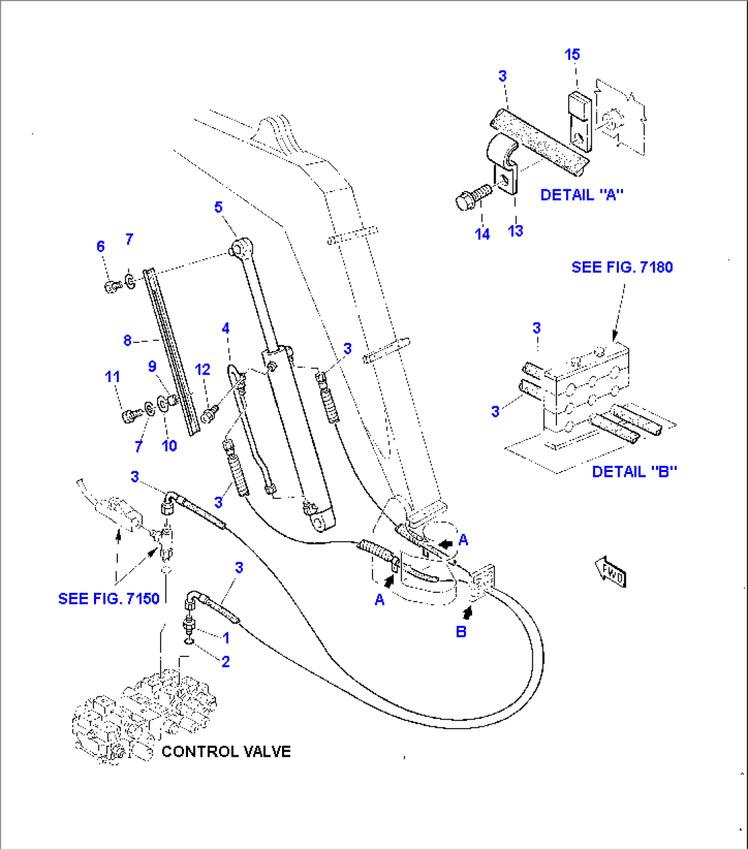 HYDRAULIC PIPING (BOOM CYLINDER LINE) (TBG SPEC.)