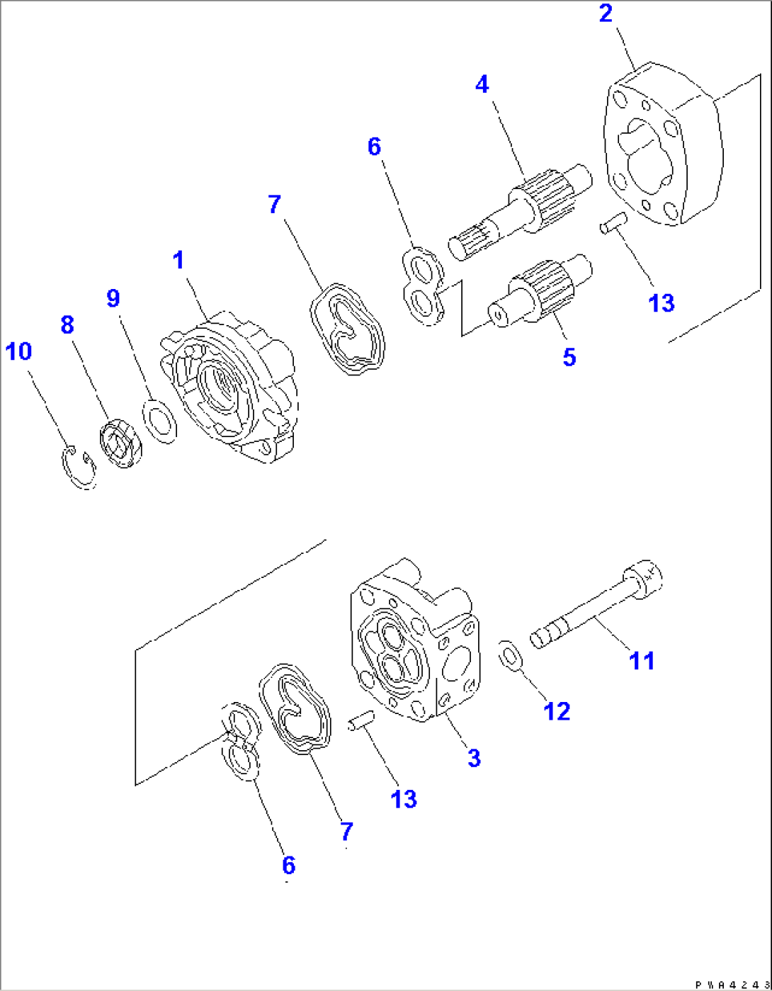 HYDRAULIC PUMP (AUXILIARY STEERING) (INNER PARTS)