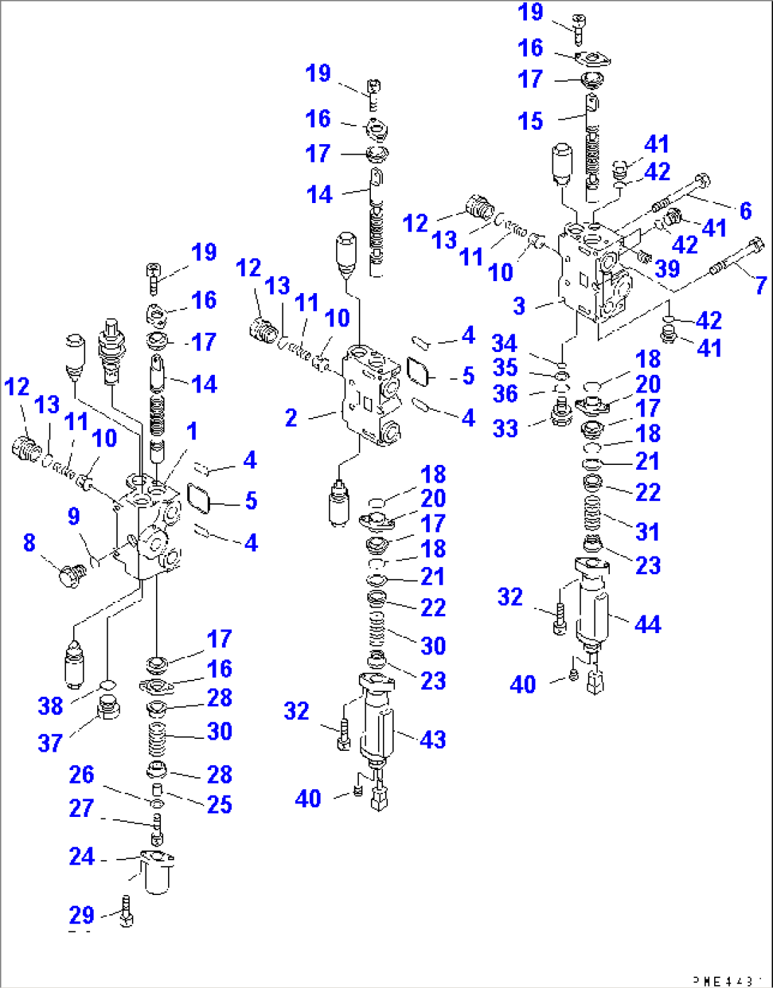 CONTROL VALVE (3-SPOOL) (1/2)