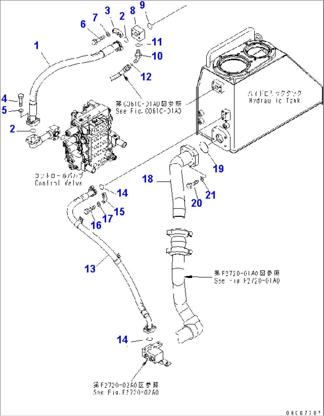HYDRAULIC DRAIN LINE AND SUCTION LINE(#11273-)