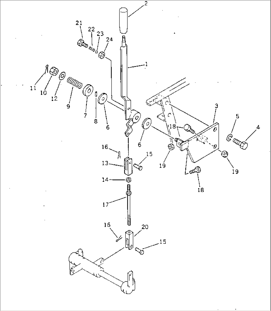FUEL CONTROL LEVER LINKAGE(#50599-)