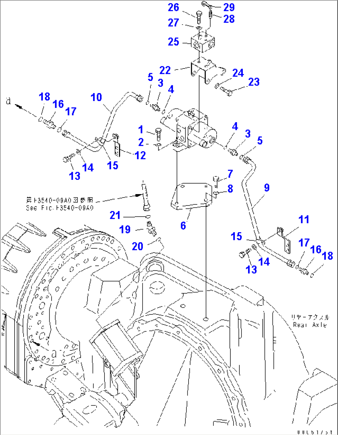 REAR AXLE (SLACK ADJUSTER MOUNTING PARTS)(#7001-)
