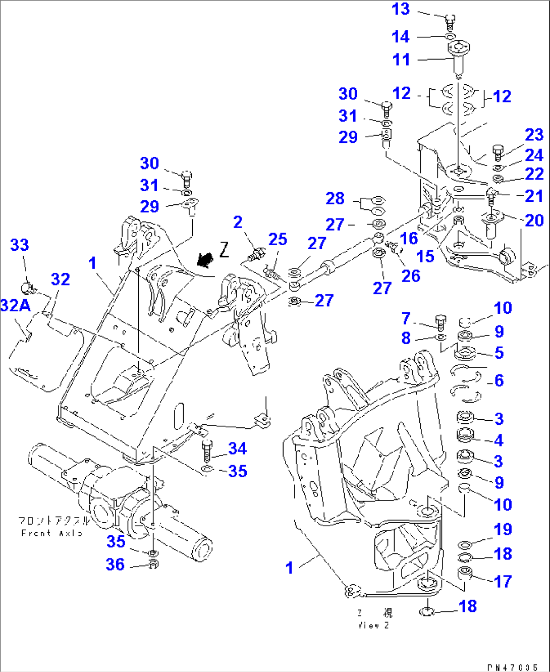 FRONT FRAME (WITH MULTI COUPLER)(#60001-)