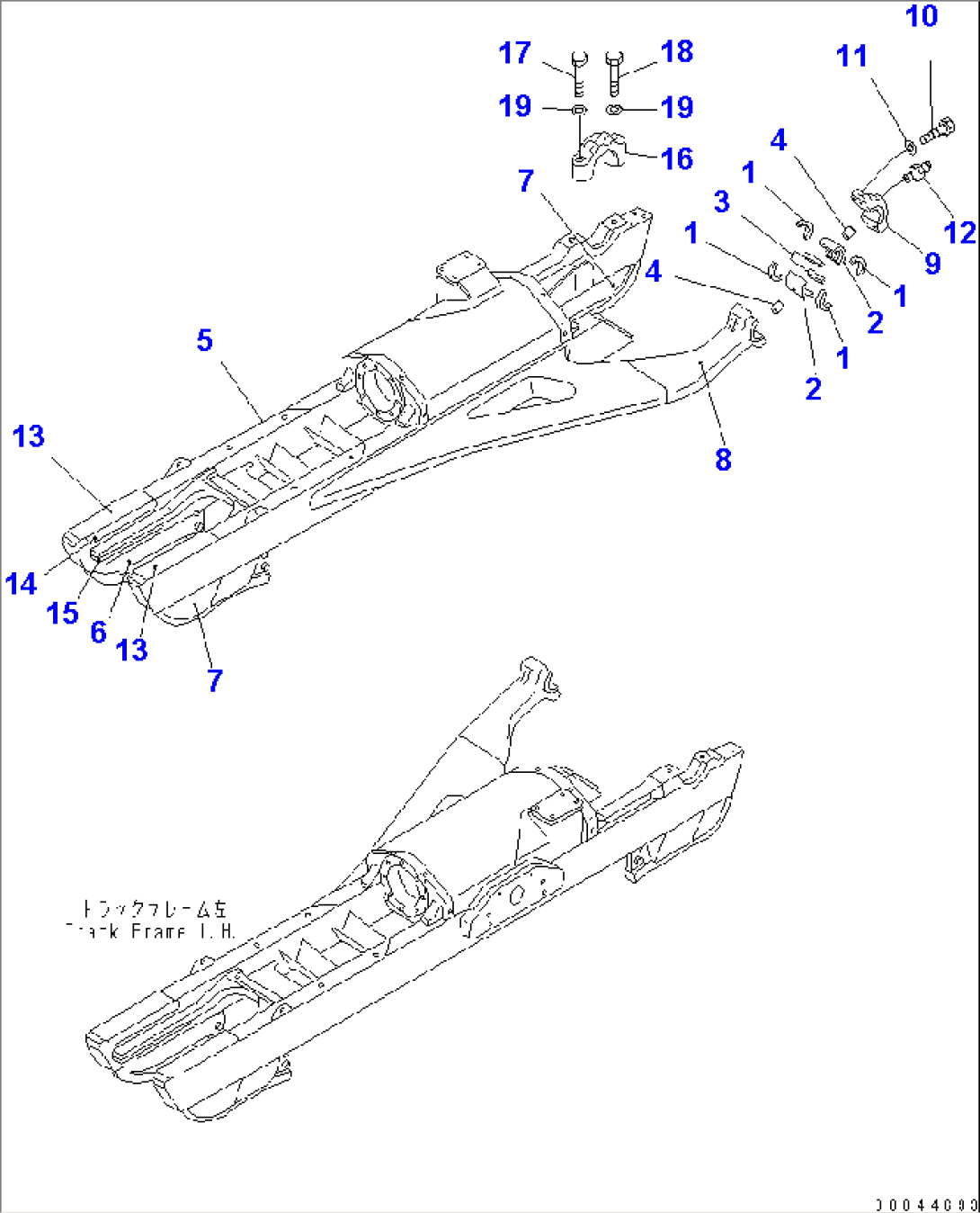 TRACK FRAME (D85A) (R.H.)(#37822-)