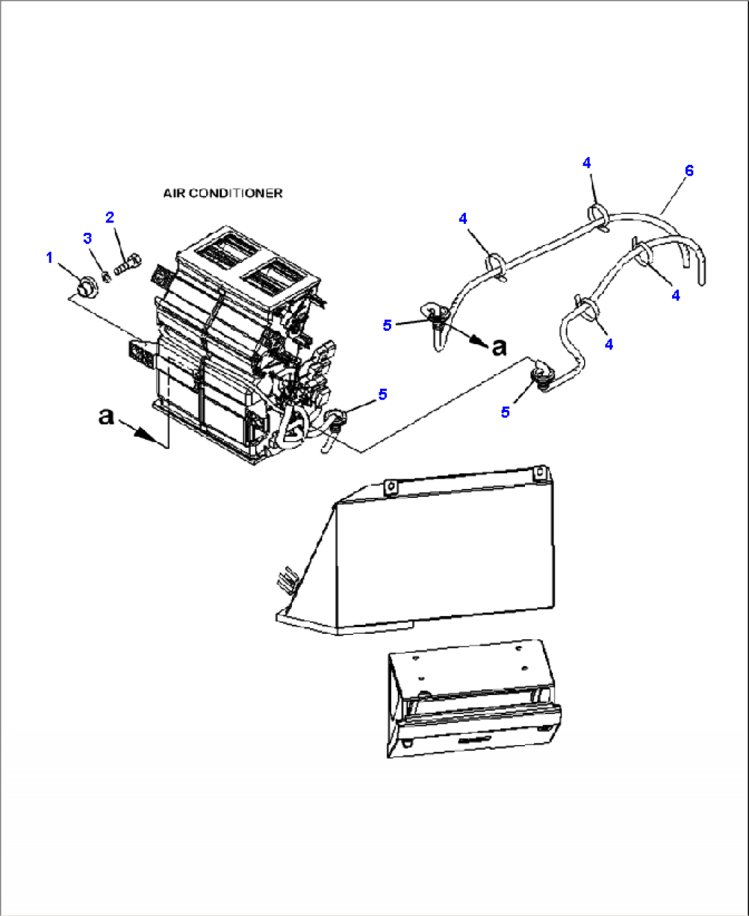 K0210-16A0 ROPS CAB AIR CONDITIONER UNIT MOUNTING