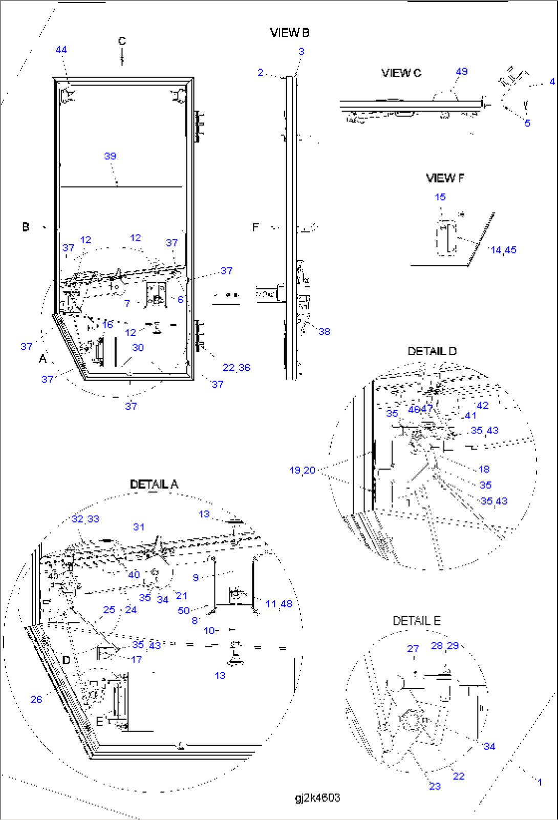 ROPS CAB (DOOR RHS) (ROPS MODEL NO: 11202760-P01)