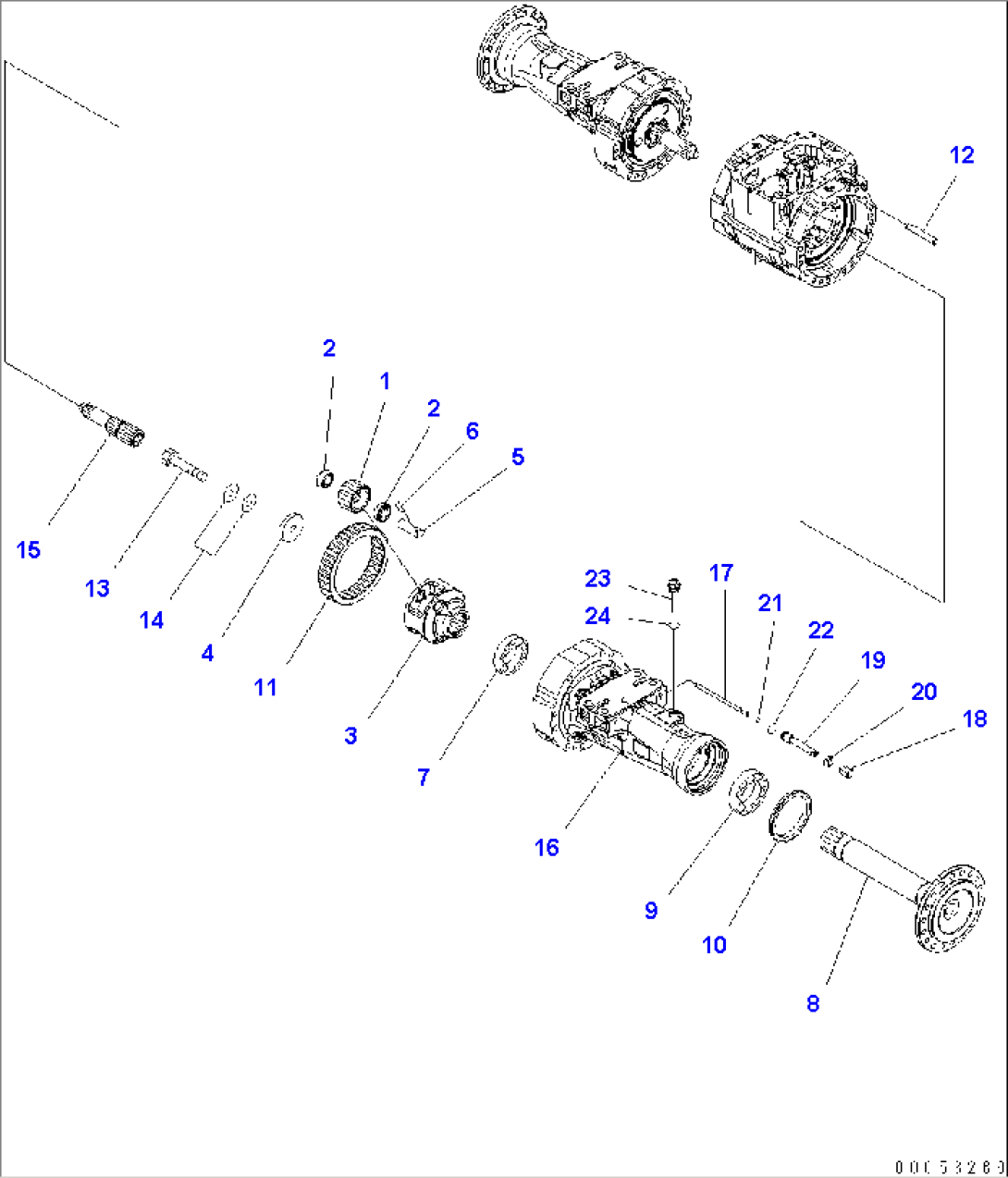 FRONT AXLE (FINAL DRIVE) (L.H.)