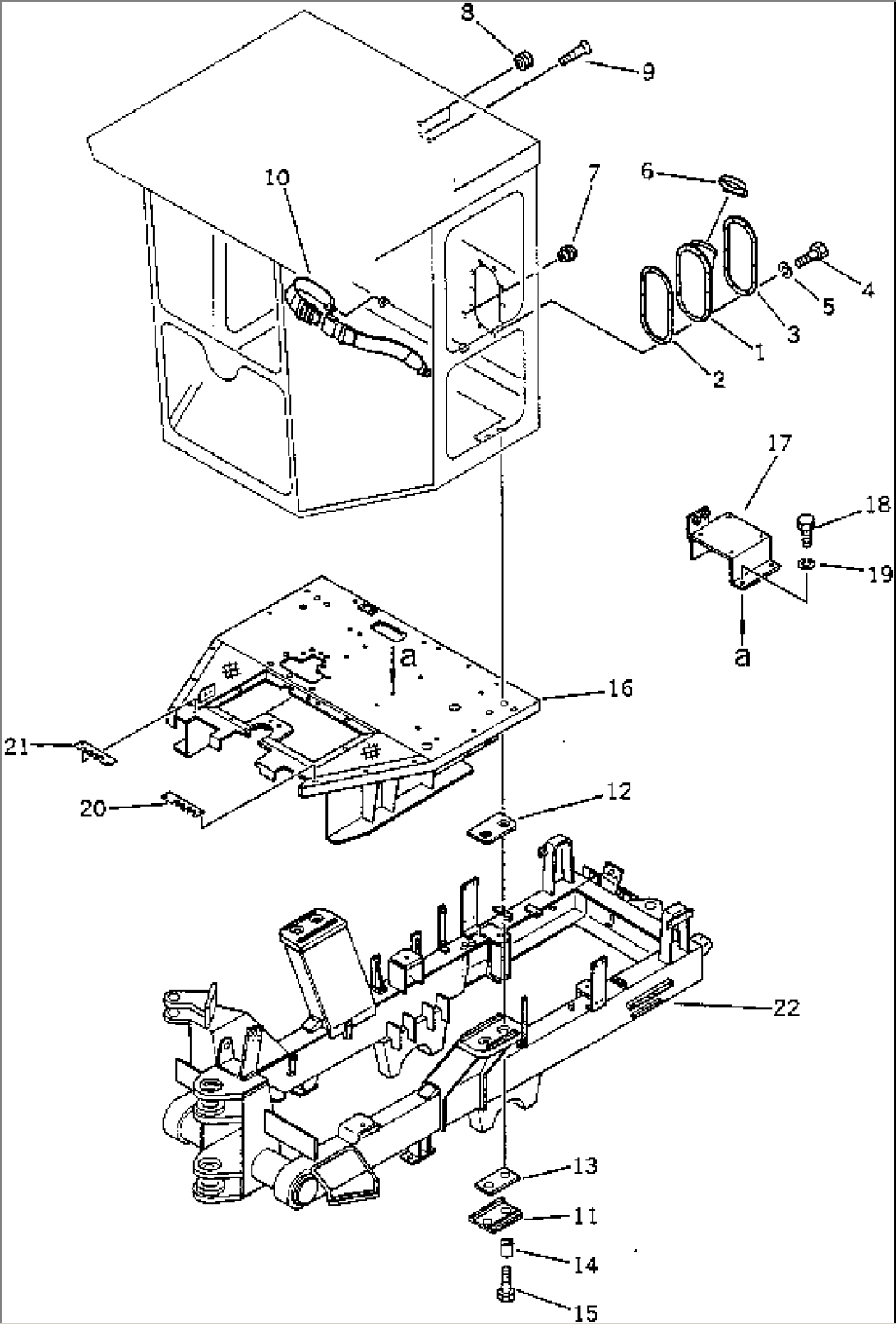ROPS CAB (2/7) (SEAT BELT AND CAB MOUTING PARTS)