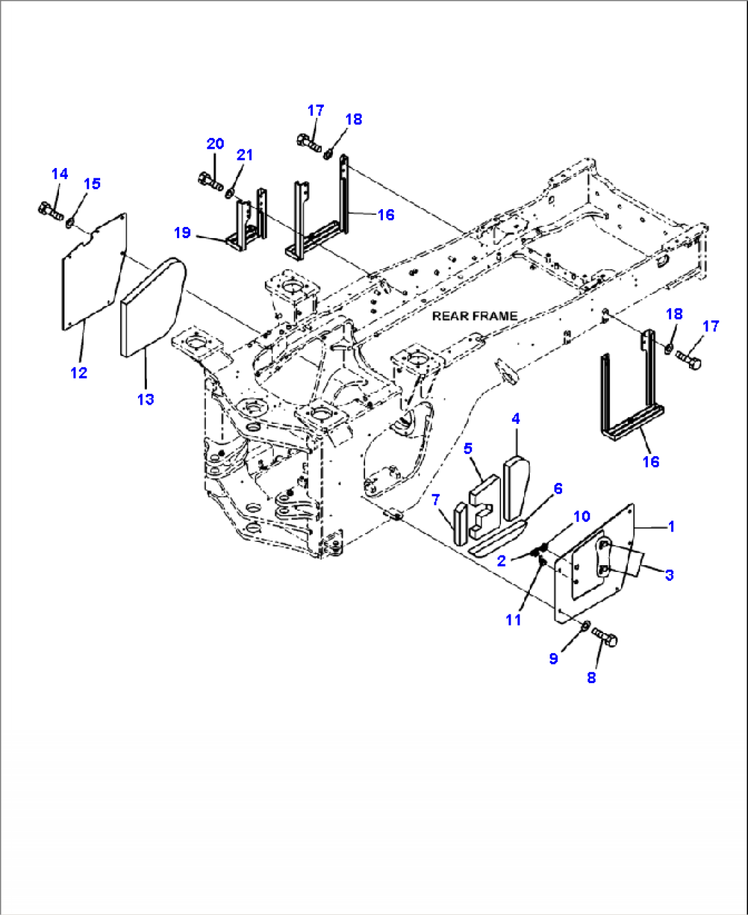 J4190-02A0 FRAME SIDE ACCESS COVERS AND REAR FRAME STEPS