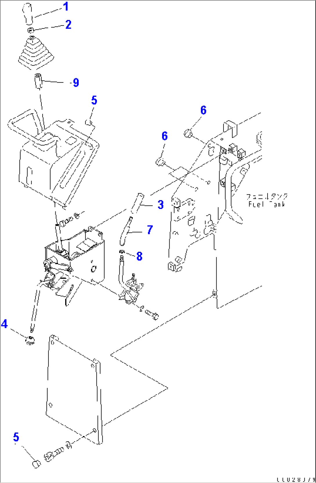 CONTROL KNOB (FOR MONO LEVER STEERING) (FOR ROPS CAB)