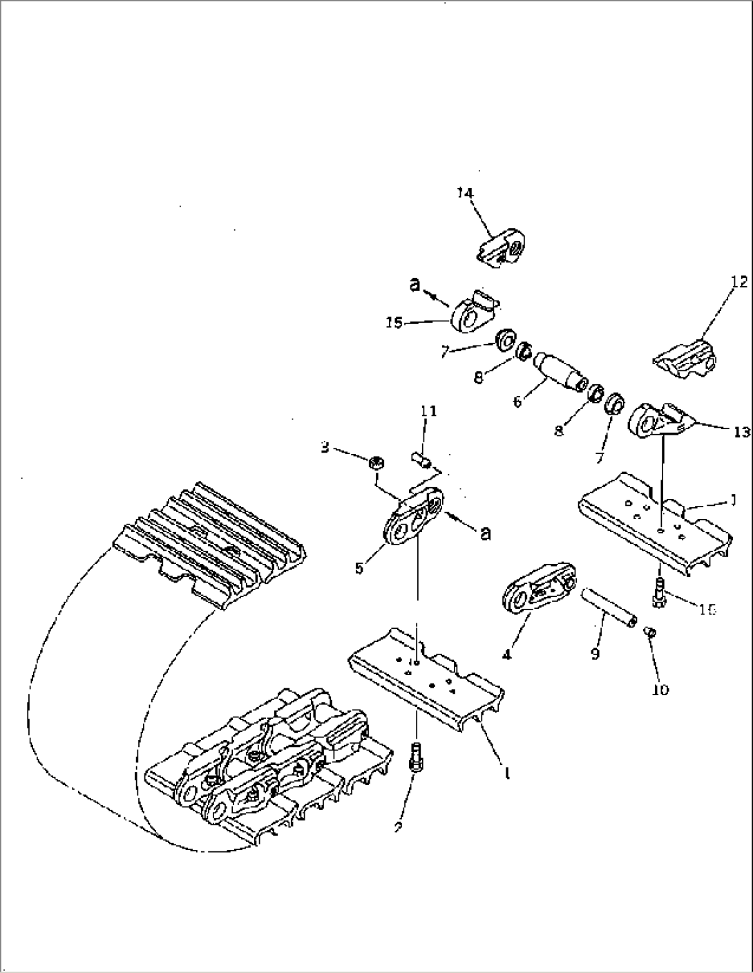 TRACK SHOE (LUBRICATE TYPE) (TRIPLE GROUSER)(#50001-50060)