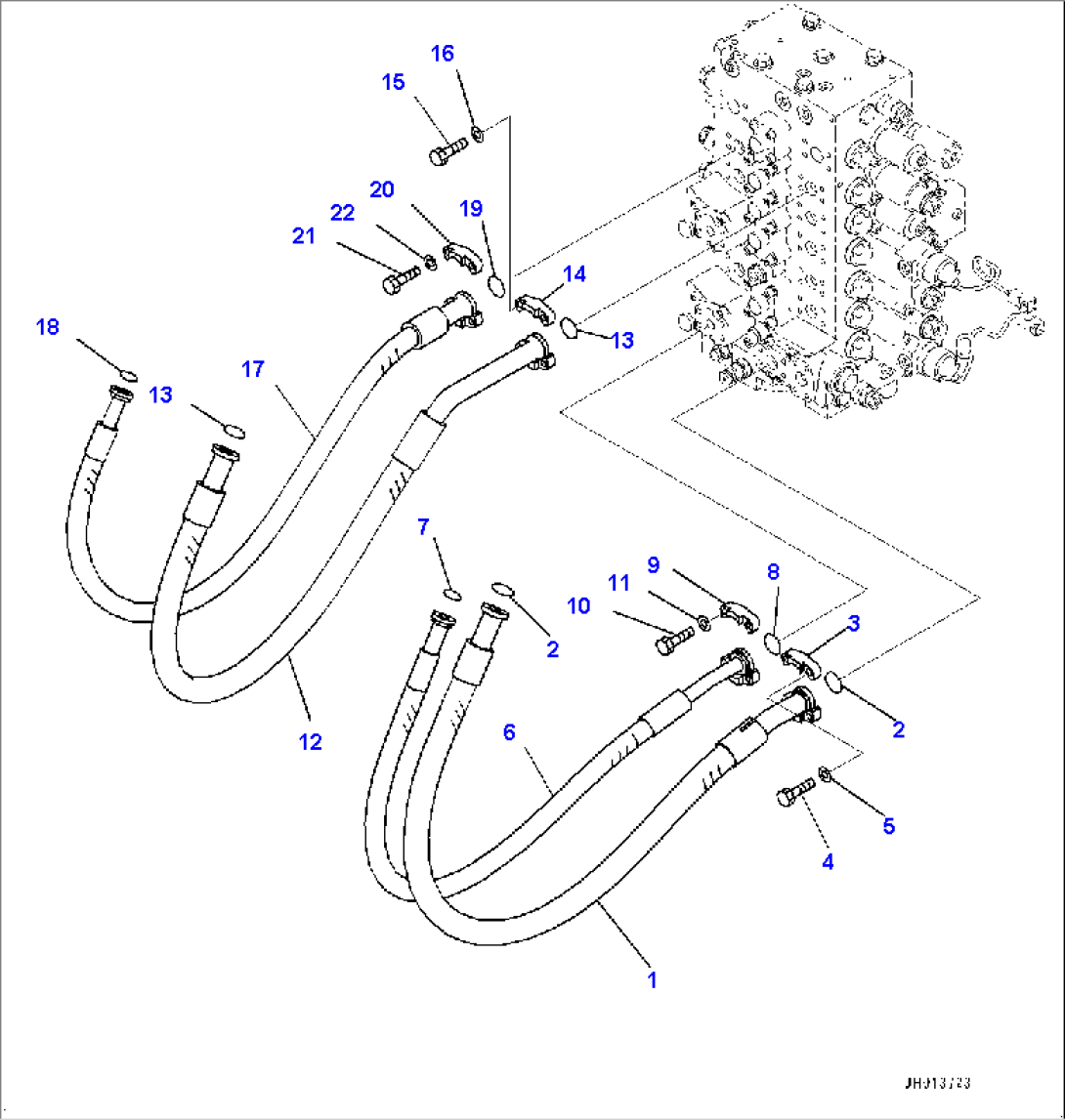 Arm and Bucket Piping (#451680-)