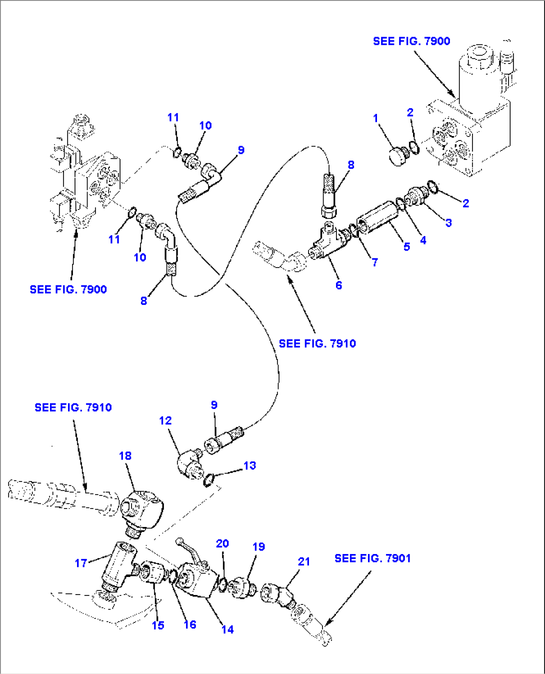 HYDRAULIC PIPING (FOR ADDITIONAL EQUIPMENT) (3/3)