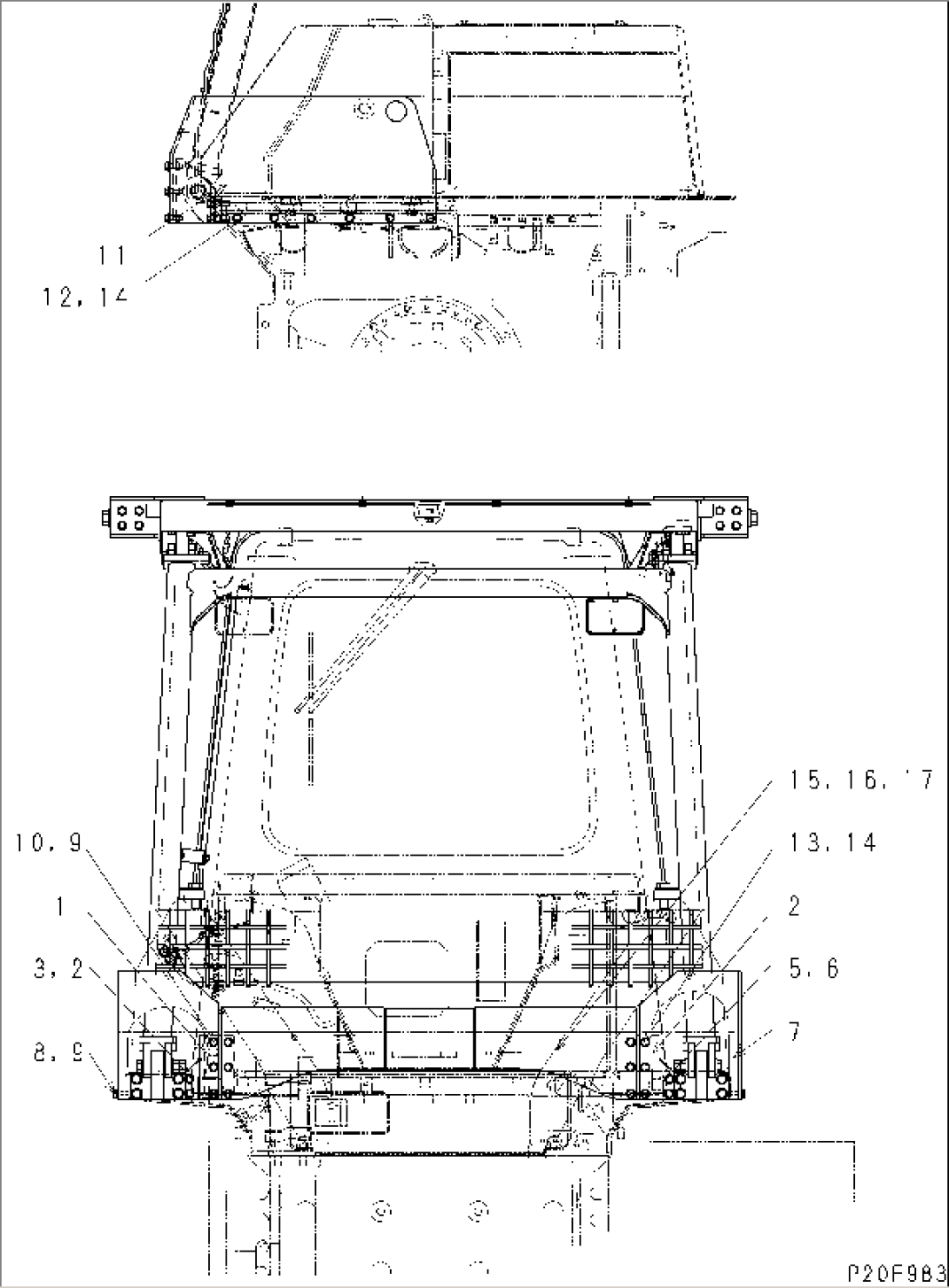 ROPS SWEEP (COVER) (FOR CIS)(#1168-)