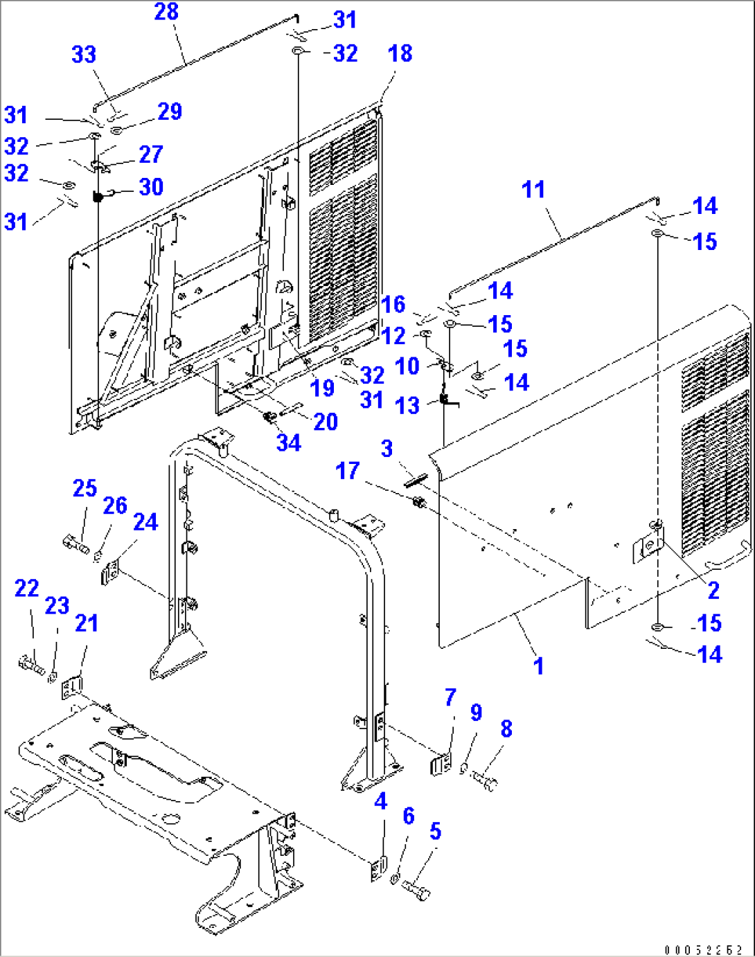 HOOD (DOOR AND SPRING) (FOR FULL FENDER)(#65001-)