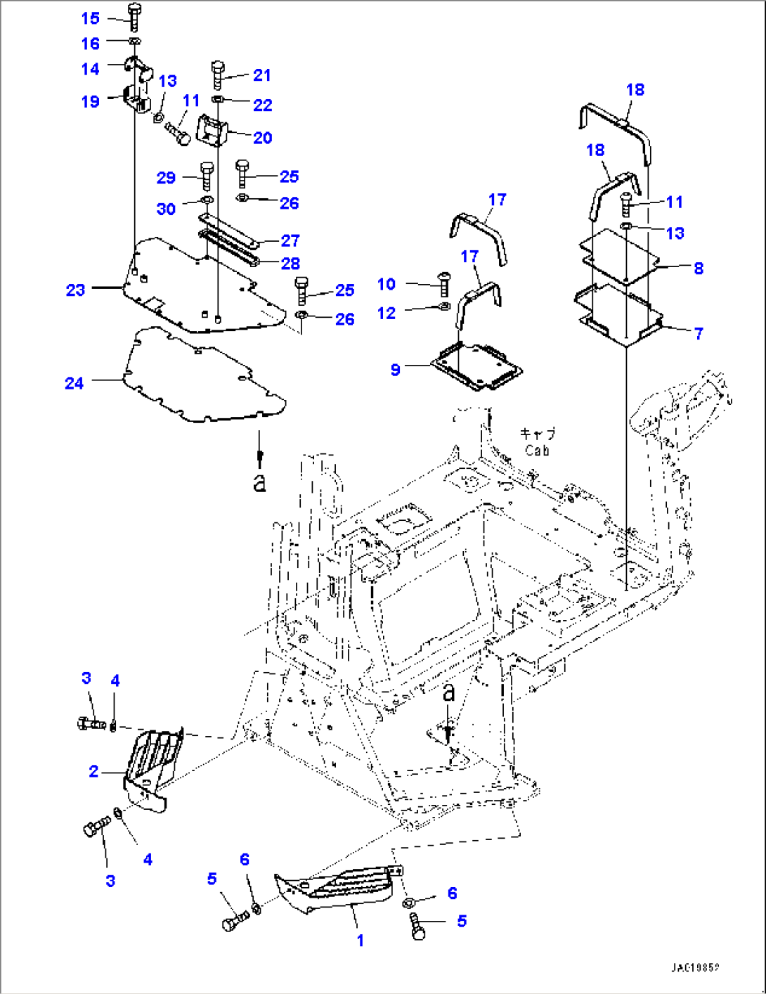 Cab Electrical Unit, Bracket (#40001-)