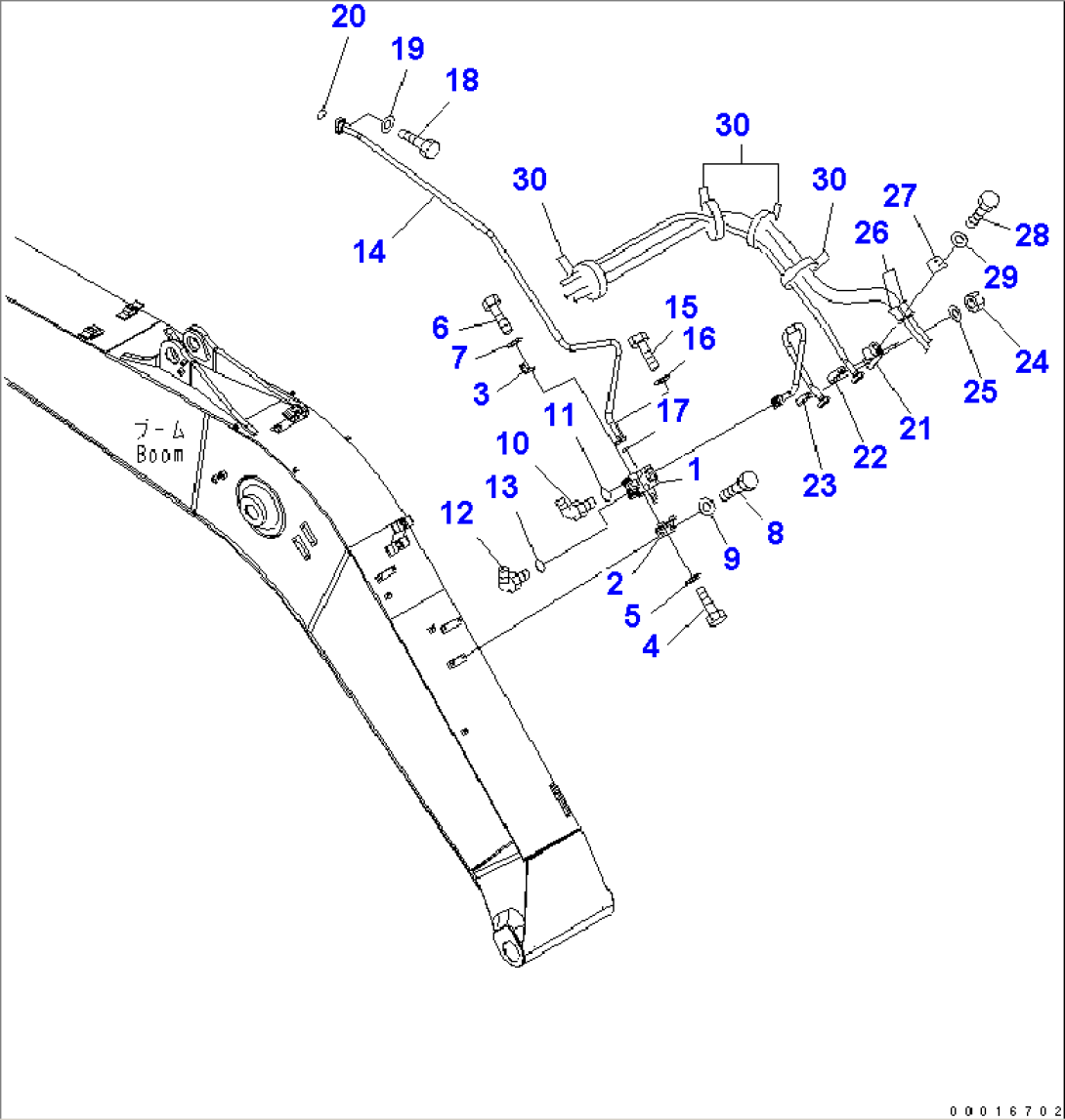BOOM (5.7M) (ADDITIONAL LINES) (2/2) (FOR SLID ARM) (YELLOW)