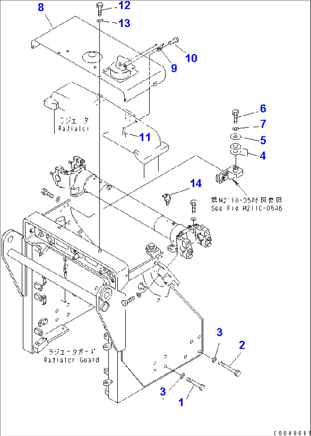 RADIATOR GUARD RELATED (TRIMMING FOR CHINA)(#37673-)