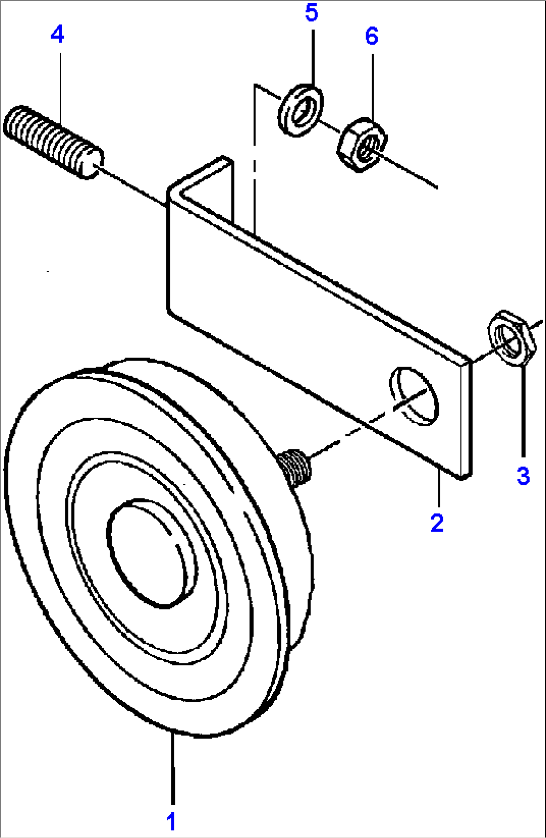 FIG. E5180-01A0 HORN - S/N 203112 AND UP