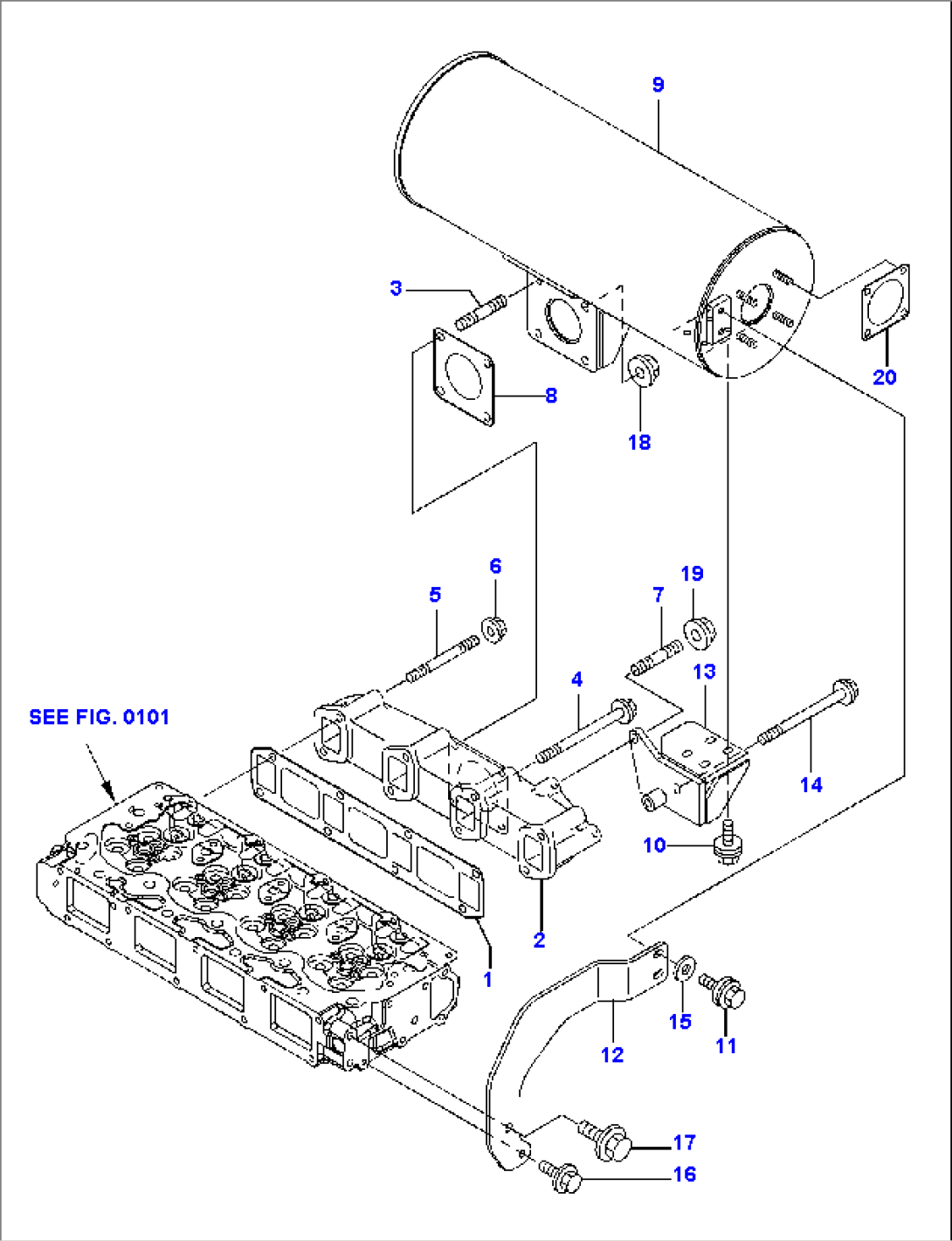 EXHAUST MANIFOLD AND SILENCER