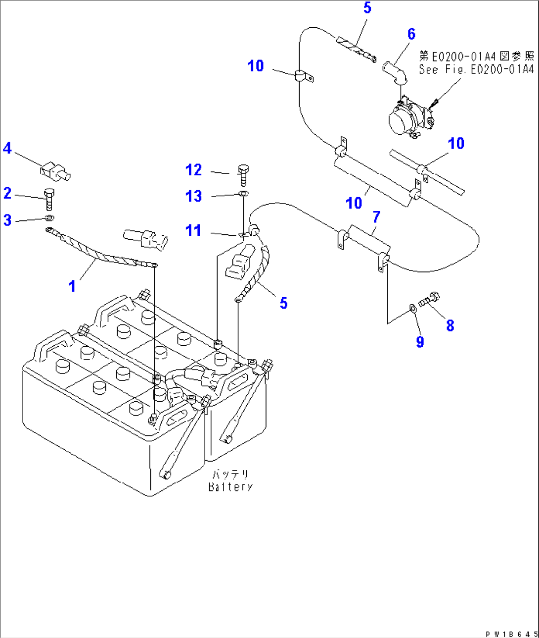 WIRING (BATTERY CASE)(#K32001-)