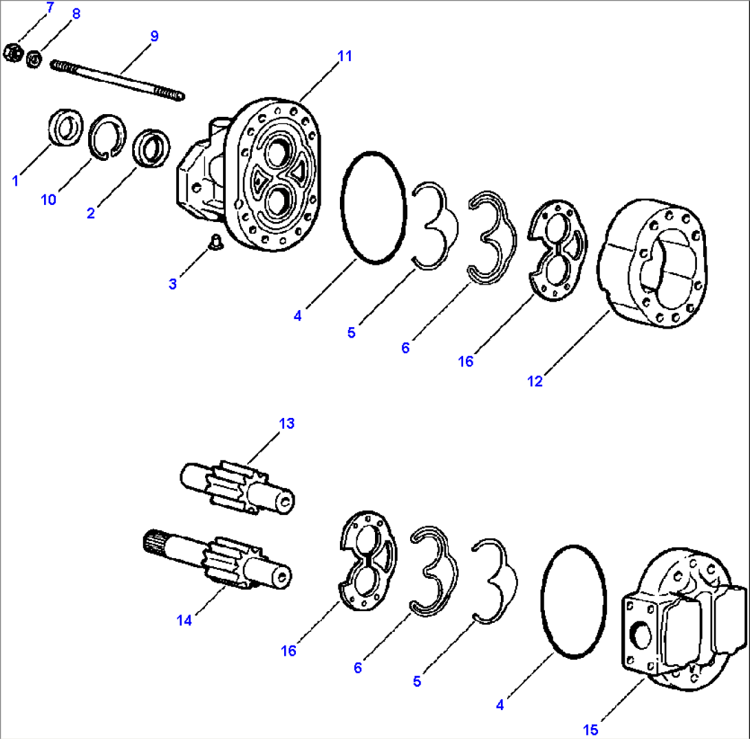 HYDRAULIC PUMP (BARNES) LIFT, DUMP, AND STEERING