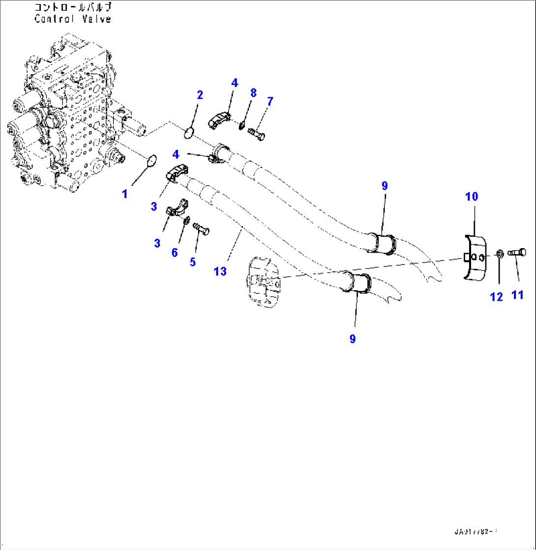 Dozer Blade Lift Piping, Mounting (#22083-)