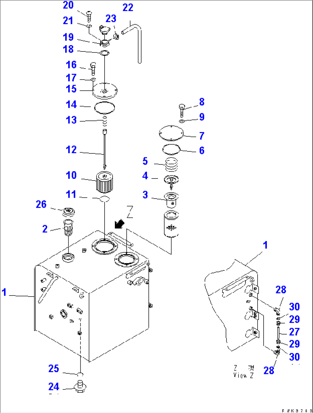 DUAL TANK (FUEL AND HYDRAULIC OIL)(#K32001-K34000)