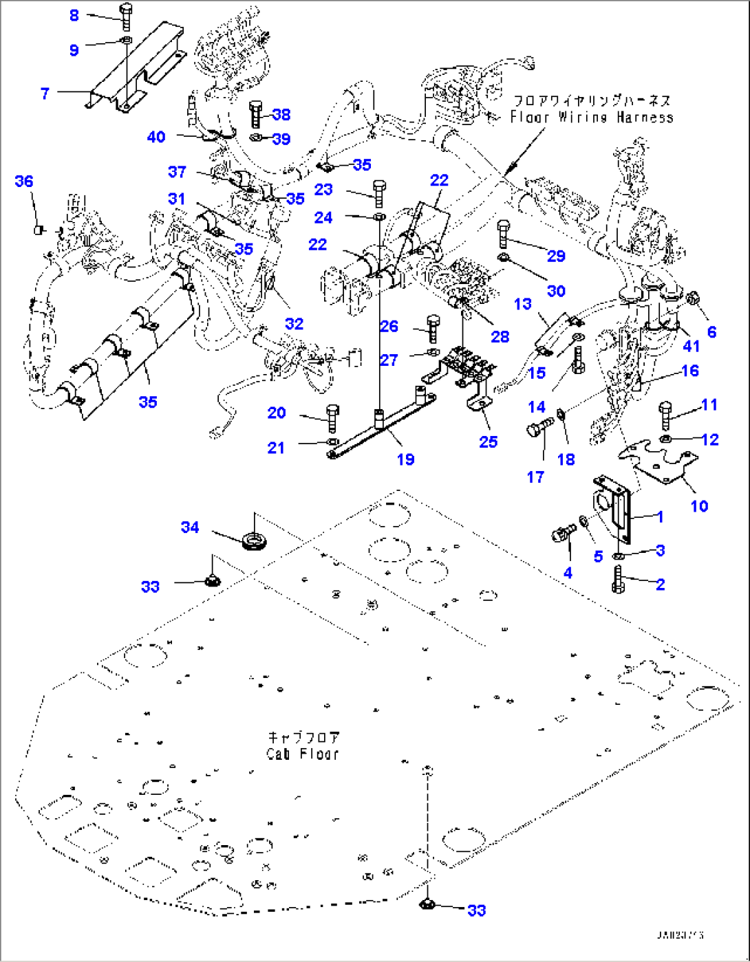 ROPS Cab, Floor Wiring Harness Mounting (#91202-)