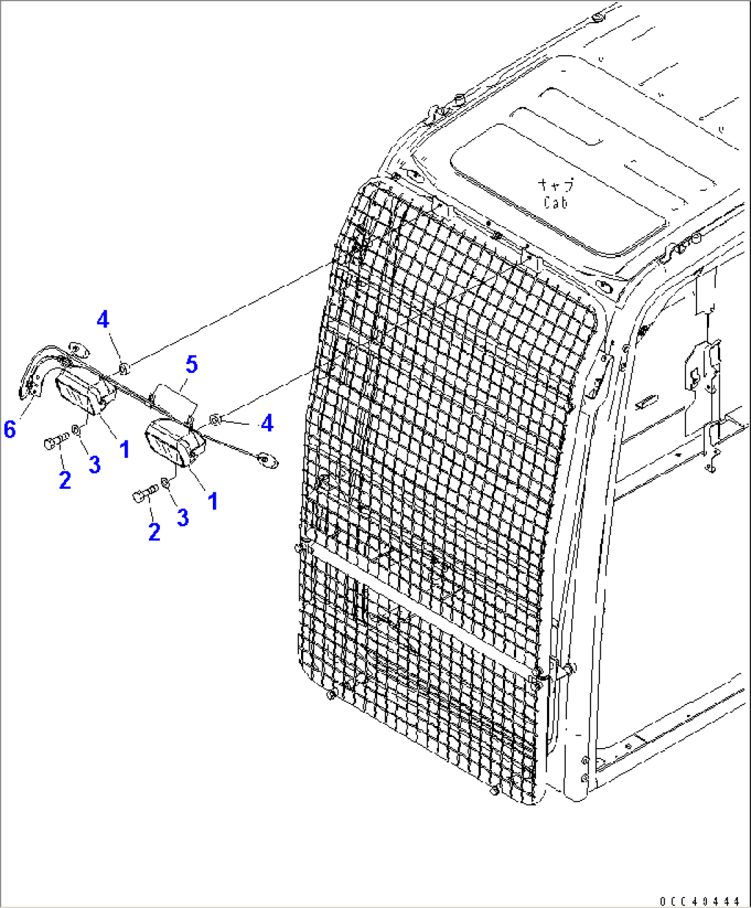 ADDITIONAL WORK LAMP (WITH FRONT GUARD)