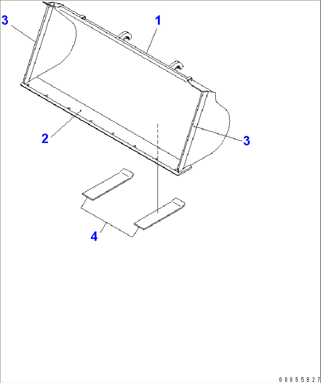 BUCKET¤ 1.2M3 (WITH B.O.C.¤1.3M3) (LIVESTOCK RAISING SPEC.) (GALVANIZED) (FOR MULTI COUPLER)