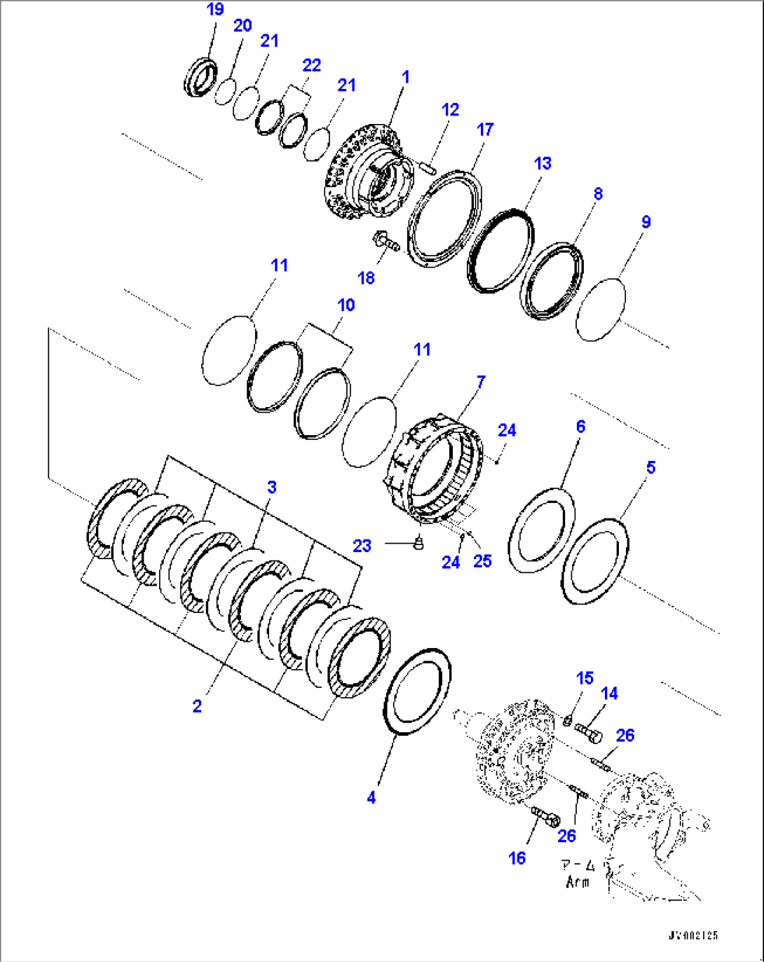 Front Axle, Final Drive R.H. (#5003-)