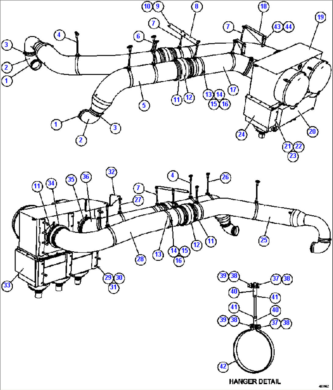 LH AIR CLEANER PIPING