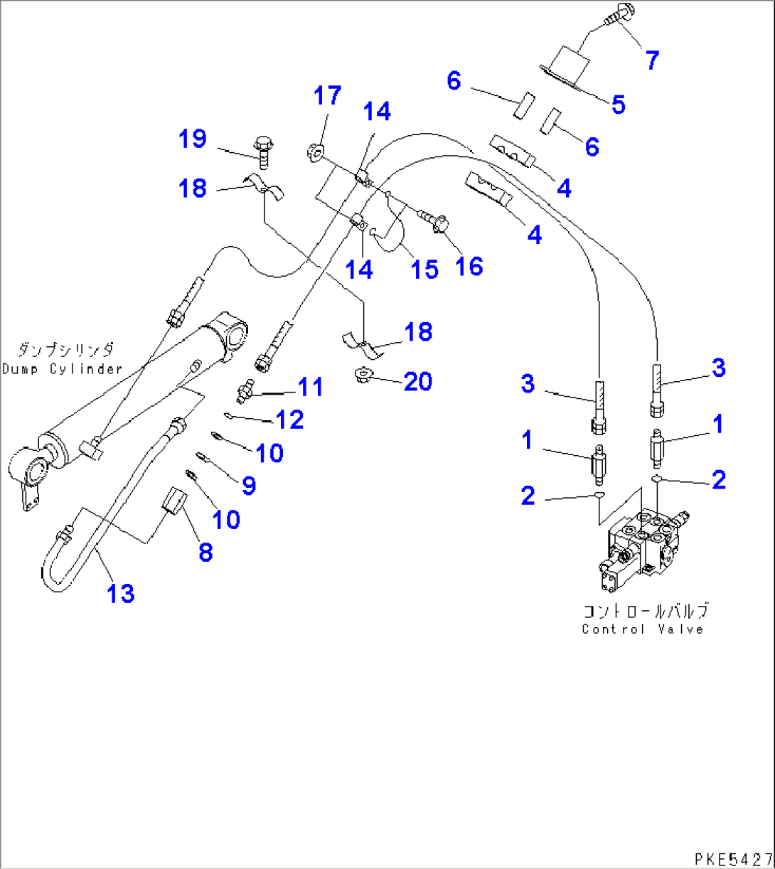 HYDRAULIC LINE (DUMP CYLINDER LINE)