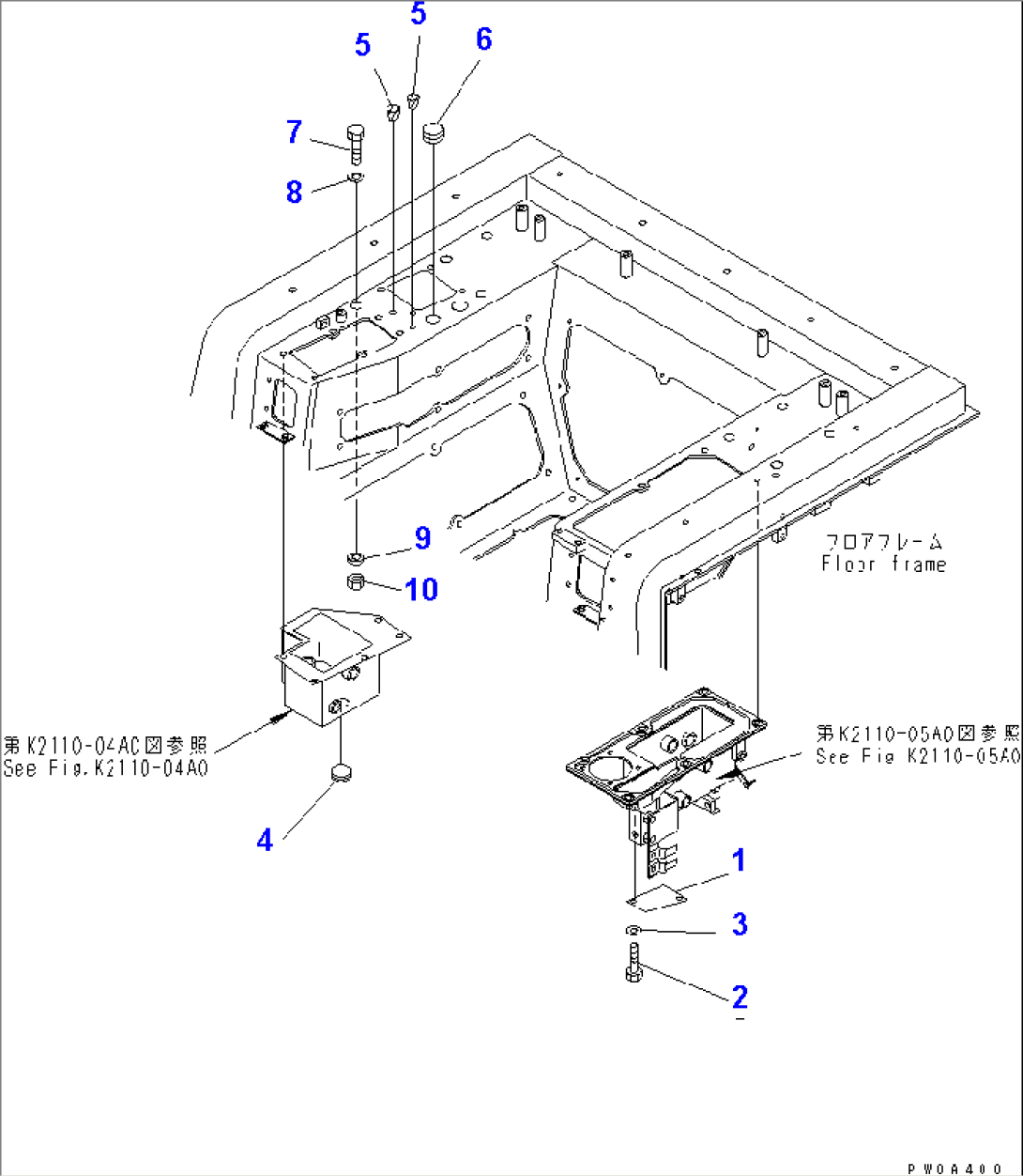 FLOOR FRAME (PLUG) (WITH CAB)(#1004-)