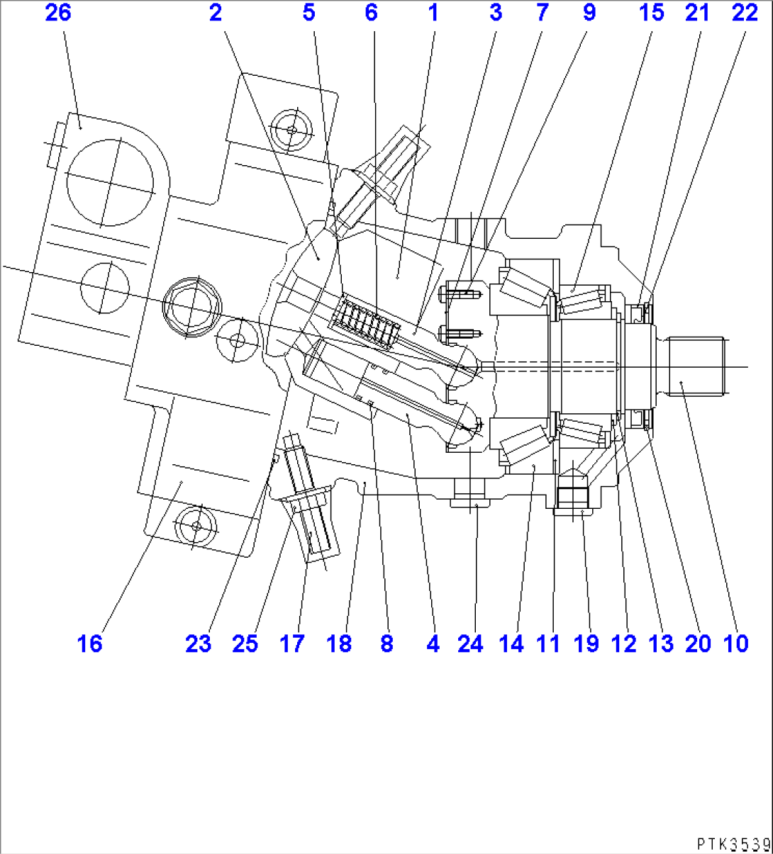 TRAVEL MOTOR¤ FRONT (INNER PARTS) (1/2)
