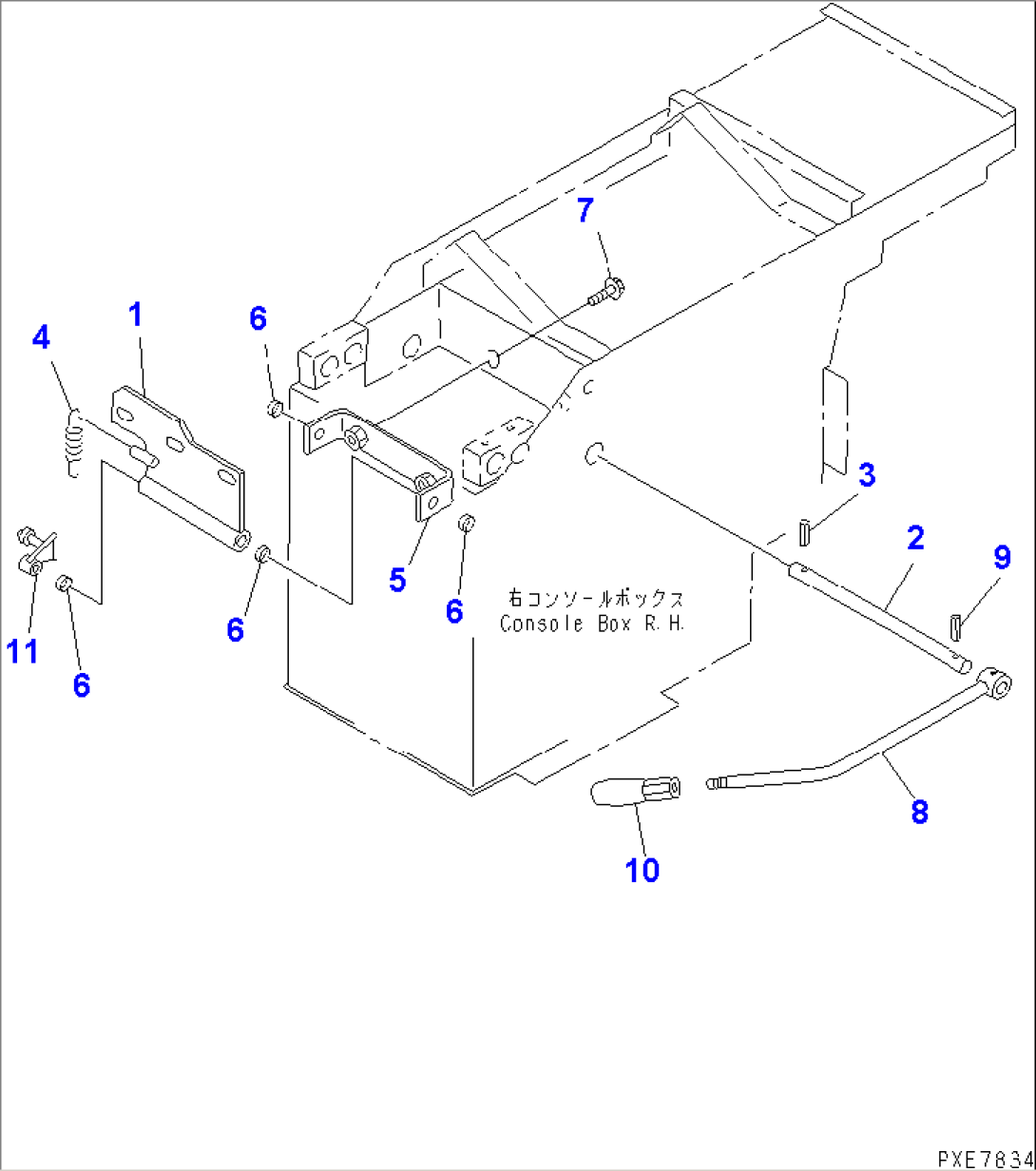 LOADER CONTROL (WORK EQUIPMENT LOCK LEVER)
