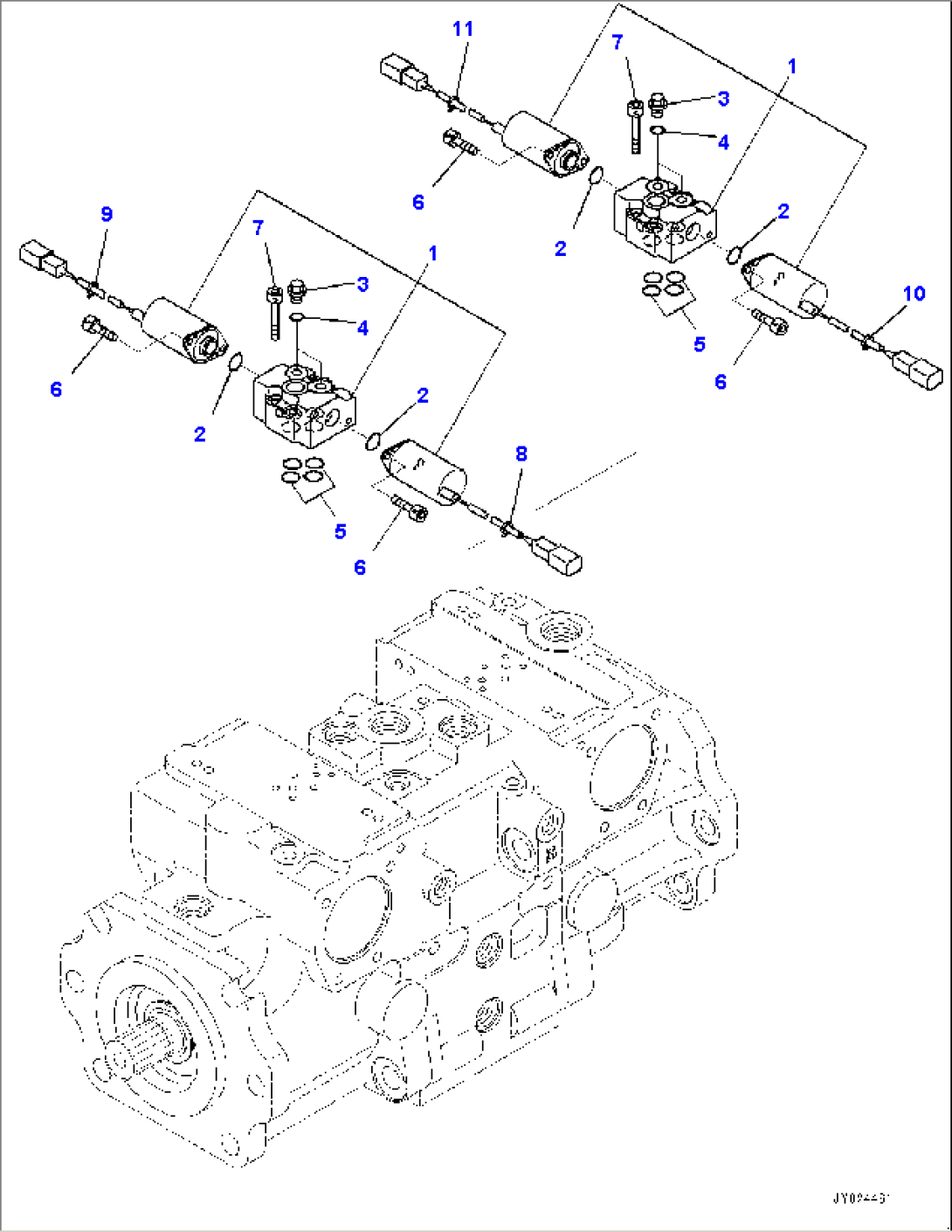Hydraulic Pump, HST Pump (11/11) (#30001-)