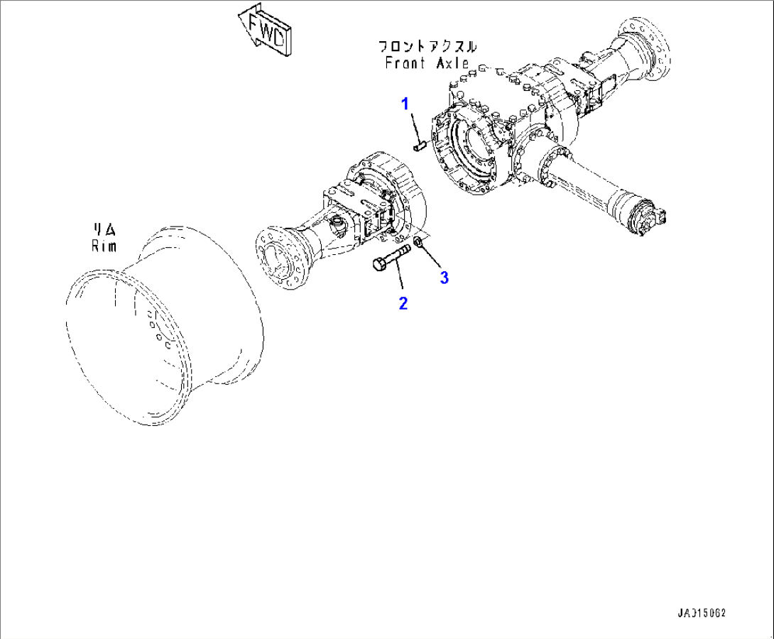 Front Axle, Cover and Brake (#80001-)