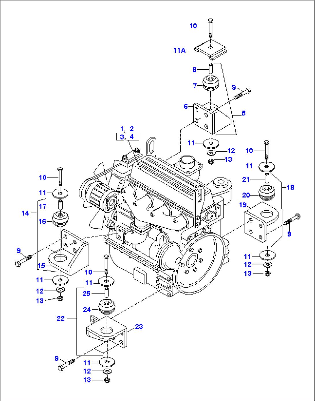 ENGINE, ENGINE MOUNTING