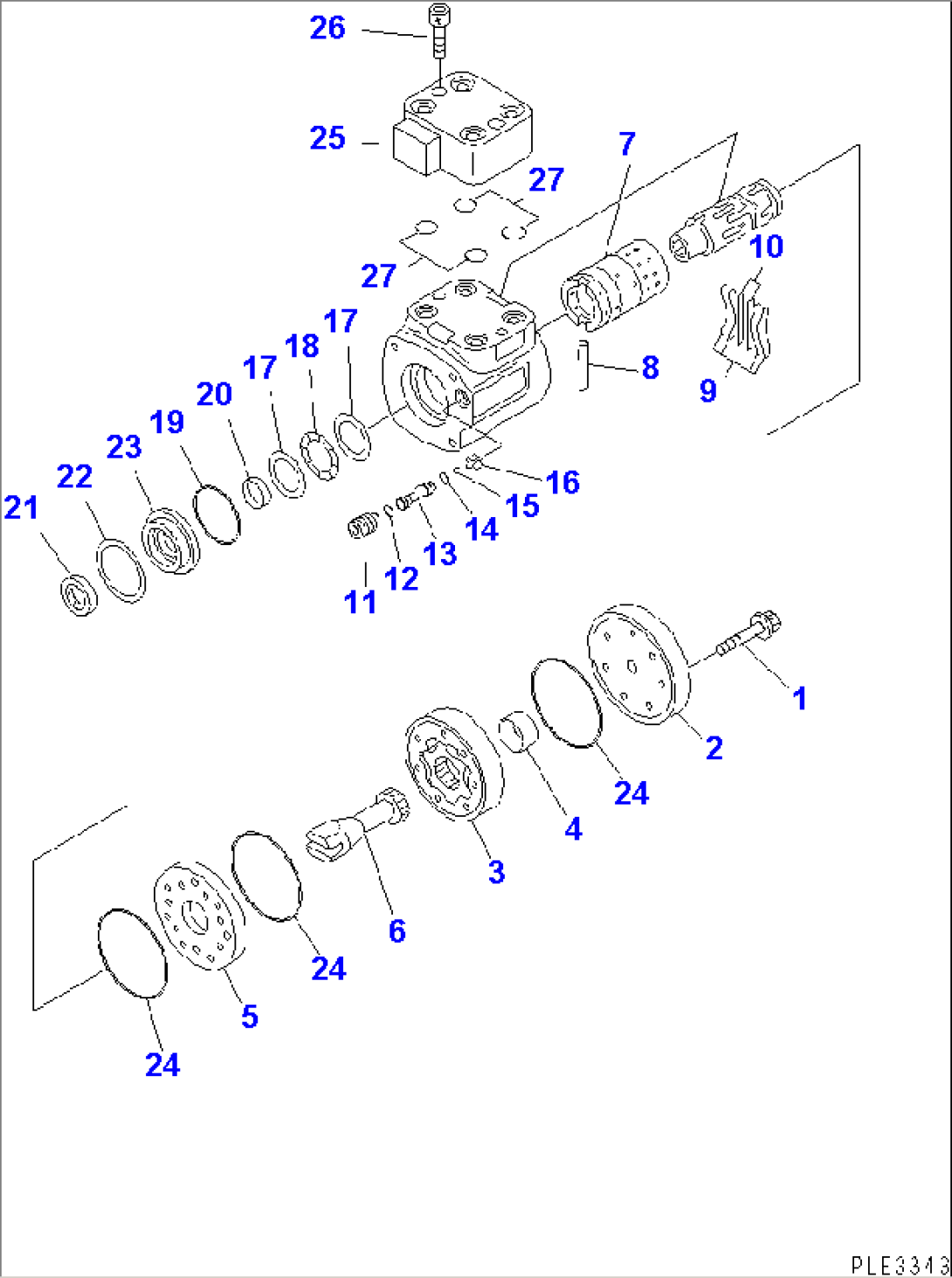 STEERING VALVE (INNER PARTS)(#51001-51999)