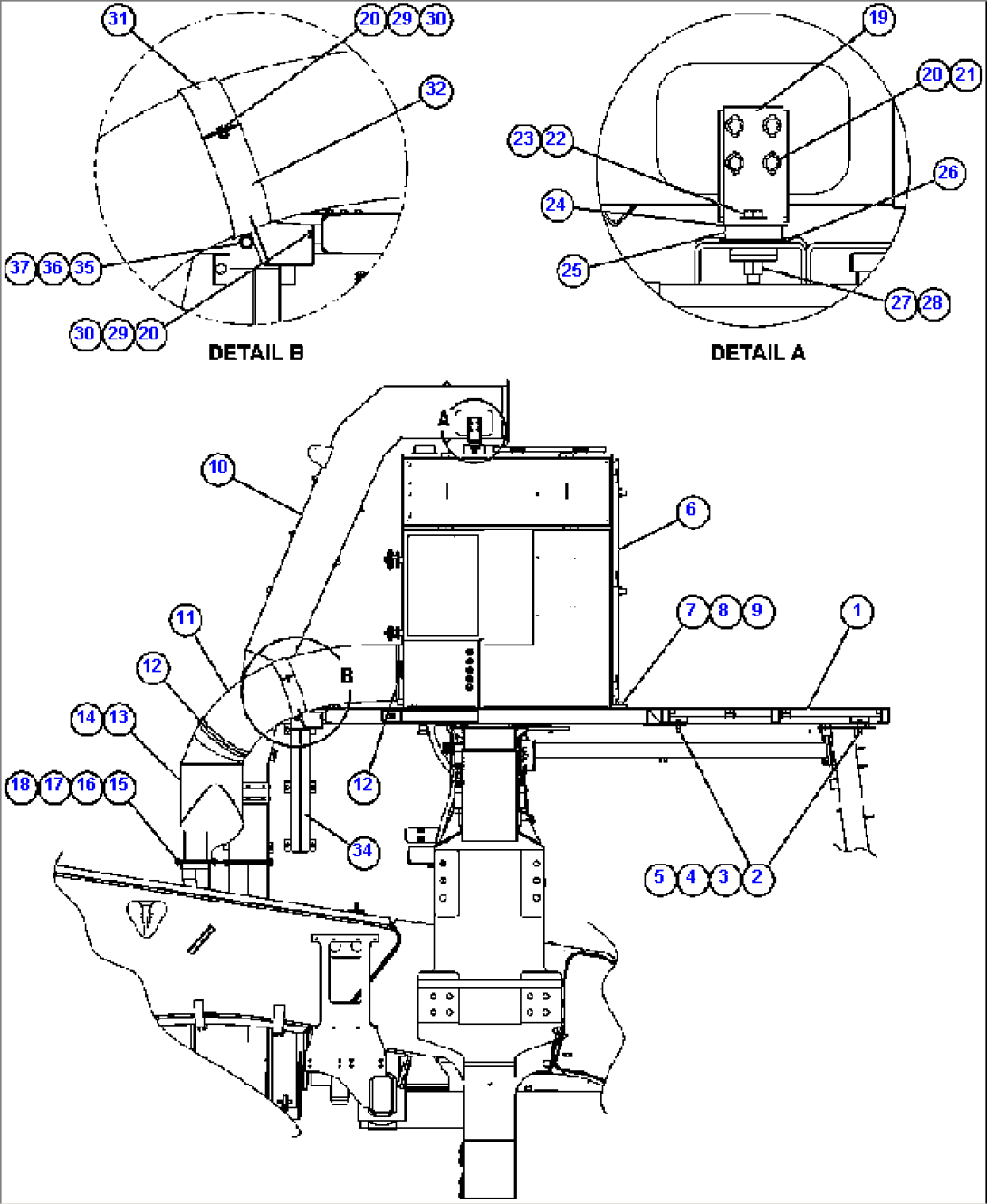 BLOWER INLET DUCTING & CONTROL CABINET MOUNTING