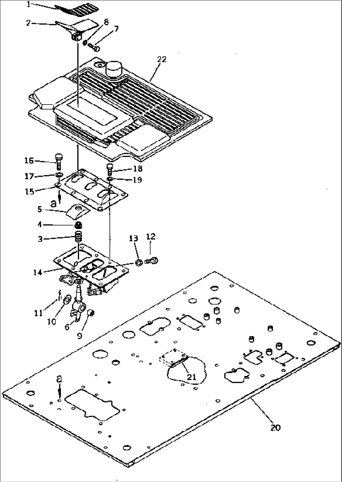 CONTROL PEDAL (FOR ADDITIONAL PIPING) (FOR WRIST CONTROL)(#20840-)