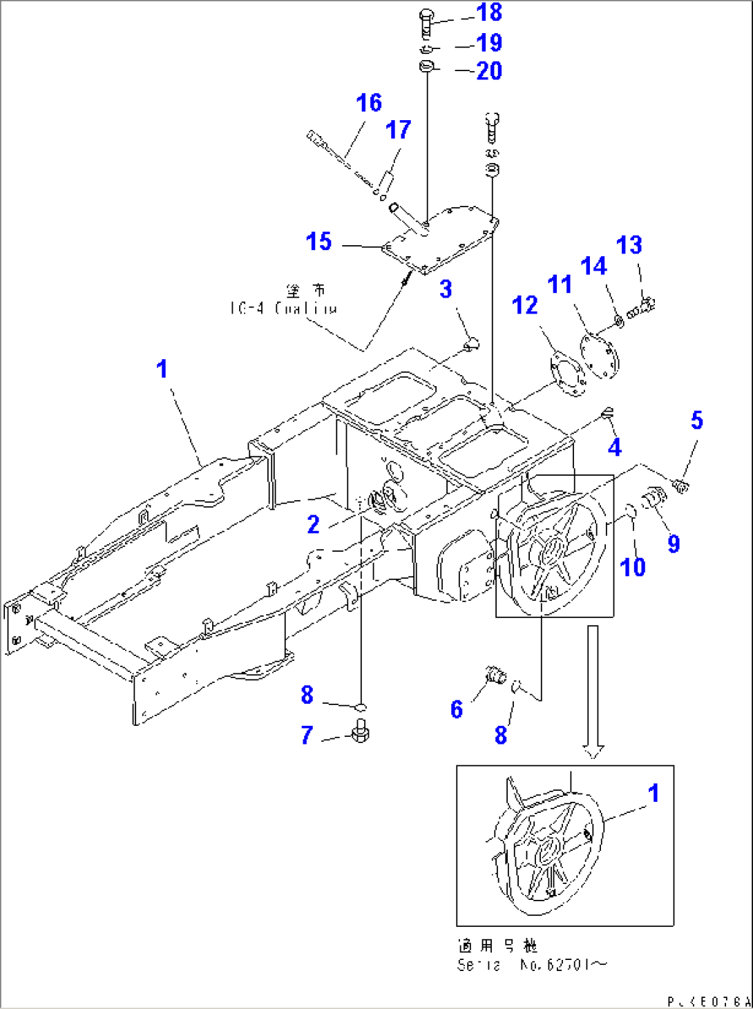 STEERING CASE FRAME (FOR MONO LEVER STEERING)(#62454-62800)