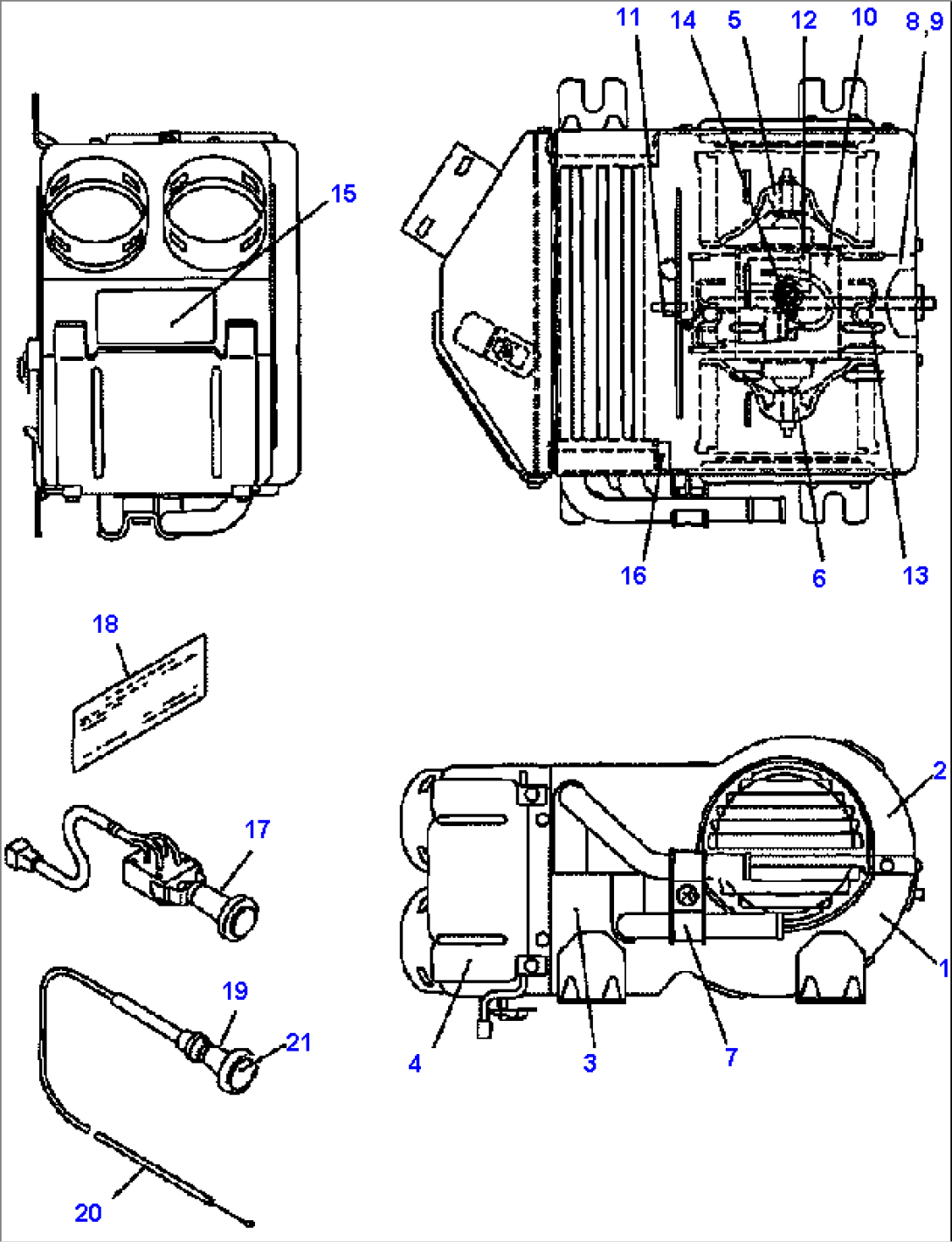 FIG. K0710-51A1 AIR CONDITIONER CAR HEATER - INNER PARTS